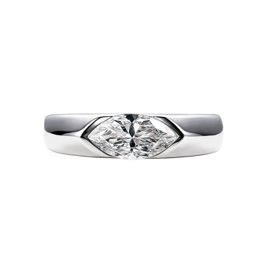 Anillo de Moissanita con Diseño de Ojo de Caballo - Elegancia y Personalidad - Image 11