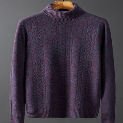 Suéter Cuello Alto de Cashmere para Hombre - Tejido Reforzado Otoño Invierno - Image 10