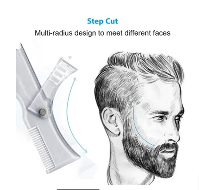 Peine Plantilla para Dar Forma a la Barba con Peines Giratorios Integrados - Image 6