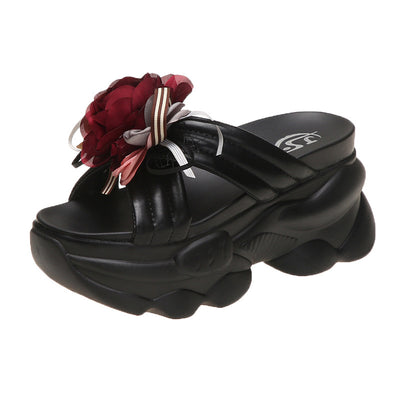Sandalias Gruesas con Flores para Mujer - Estilo Trendy - Image 13
