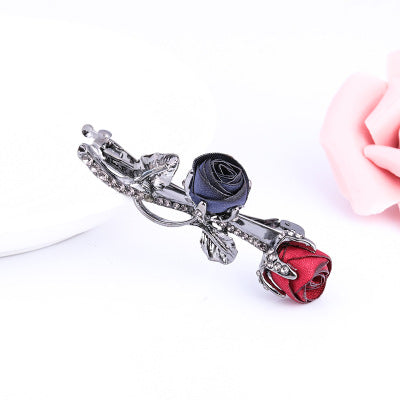 Pinza para Cabello con Diseño de Rosa y Estrás - Image 21