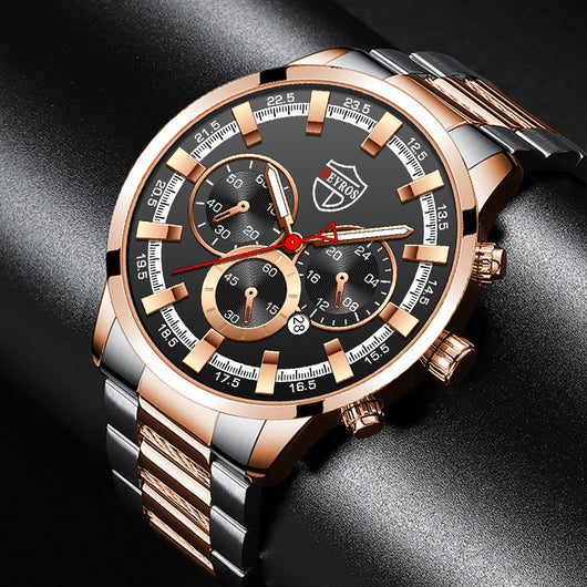 Reloj de Cuarzo Luminoso para Hombre - Elegancia Empresarial - Image 35
