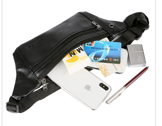 Riñonera Ultrafina de PU para Hombre - Bolsa Cintura Porta Celular - Image 10