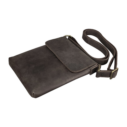 Mochila Crossbody de Cuero Crazy Horse para Hombre - Bolsa iPad Minimalista - Image 3