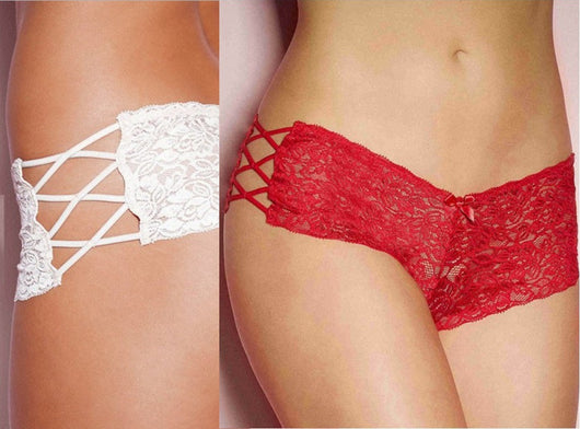 Bóxer Slip Sensual con Encaje Calado y Cruzado - Image 10
