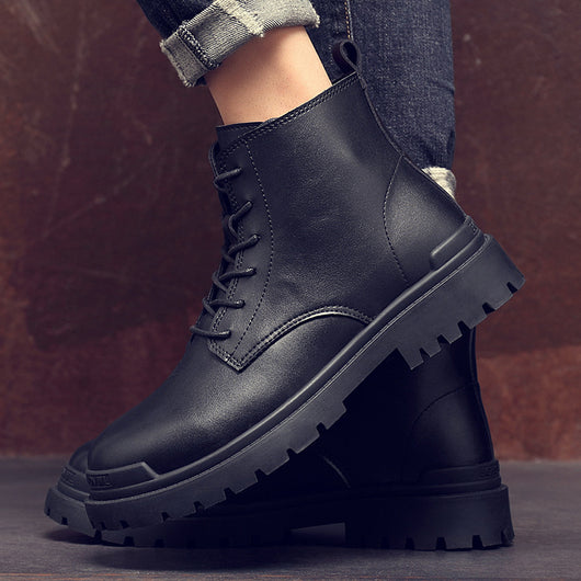 Botas Martin de Cuero Genuino Estilo Retro Británico para Hombre - Image 3