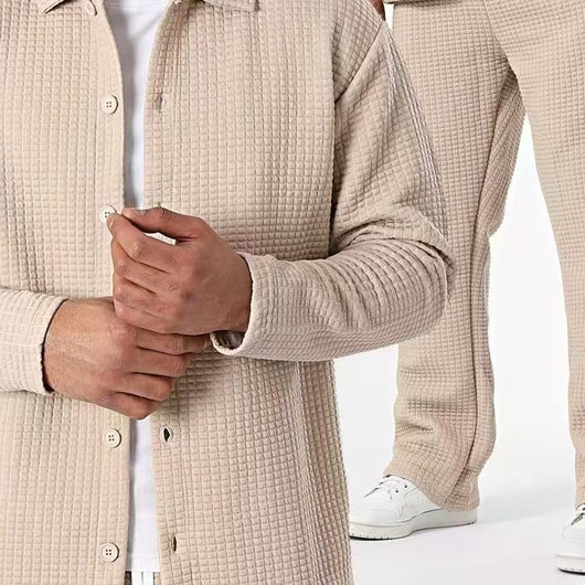 Blazer Antiarrugas a Cuadros con Solapa Clásica - Image 2