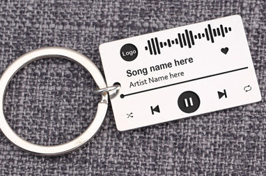 Llavero Personalizado con Código de Música Escaneable en Acero Inoxidable - Image 18