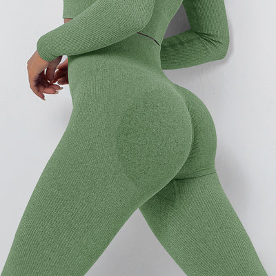 Leggins Yoga Sin Costuras Transpirables de Tejido Europeo y Americano - Image 4