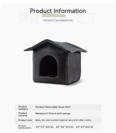 Casa Felina Impermeable para Invierno - Refugio Desmontable y Lavable - Image 9