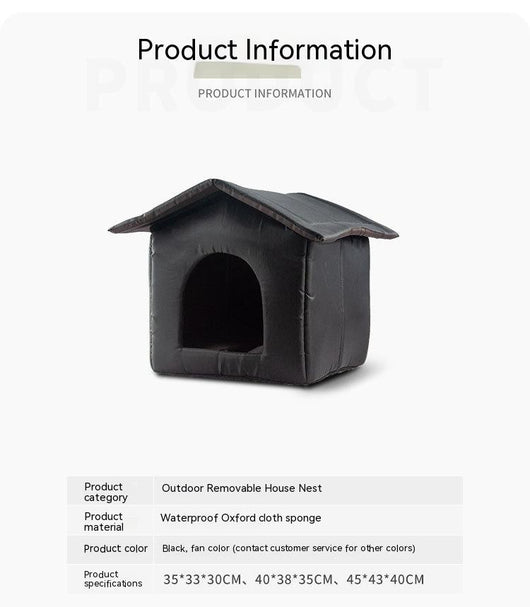 Casa Felina Impermeable para Invierno - Refugio Desmontable y Lavable - Image 9