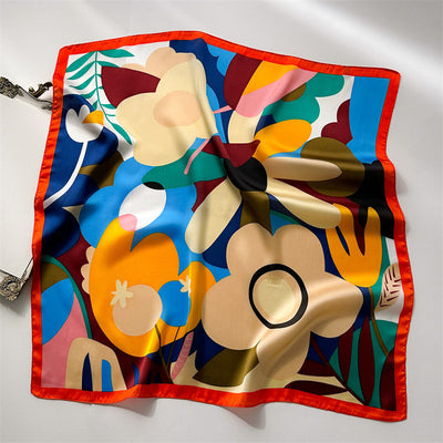Pañuelo de Seda Estampado Dopamina para Mujer - Image 3