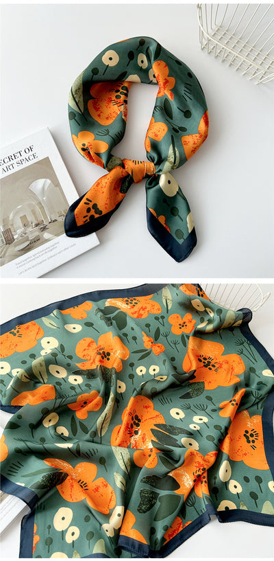 Pañuelo de Seda Cuadrado 70cm - Versátil para Primavera y Otoño - Image 35