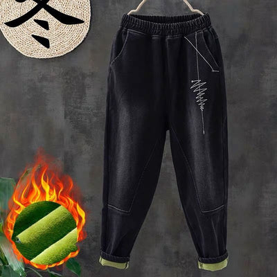 Pantalones Harem Cómodos Plus Size con Tecnología Térmica - Image 4