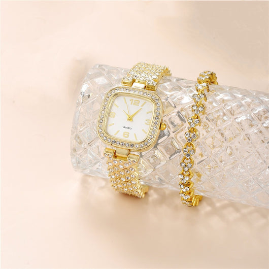 Reloj de Pulsera Cuadrado Diamante para Mujer - Lujo y Elegancia - Image 5