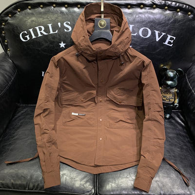 Chaqueta de Trabajo Casual con Capucha - Abrigo Shell para Hombre - Image 45