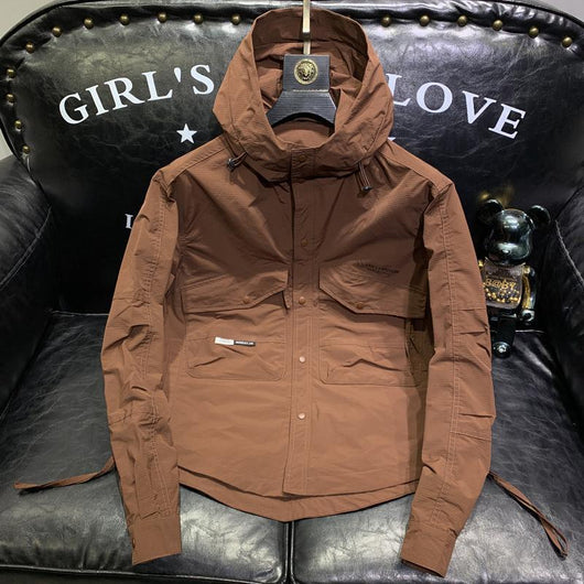Chaqueta de Trabajo Casual con Capucha - Abrigo Shell para Hombre - Image 45