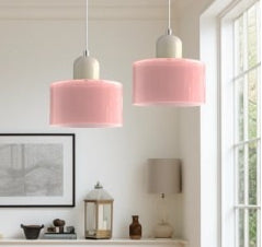 Lámpara Colgante Redonda de Vidrio Crema - Diseño Minimalista - Image 19