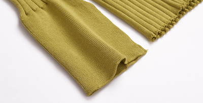 Suéter Tejido Denso con Cuello Solapa y Puños de Trompeta - Abrigo Base Invierno Mujer - Image 8