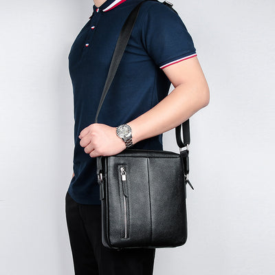 Mochila Cruzada de Cuero Vertical - Bolso de Moda Versátil - Image 4