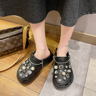 Sandalias Tipo Zueco para Mujer Verano Suela Gruesa Aumentada - Image 9