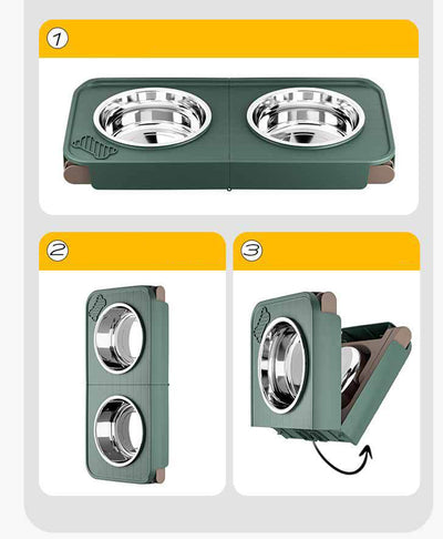 Comedero Plegable Elevado para Mascotas con Base Antideslizante en Acero Inoxidable - Image 15