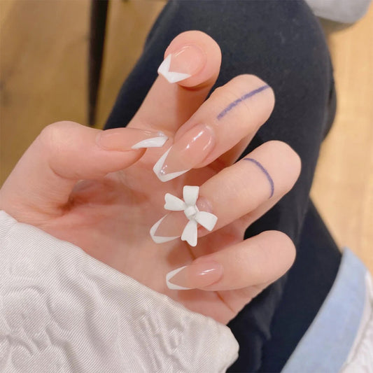 Parches de Manicura con Moño Removible Simple - Image 2