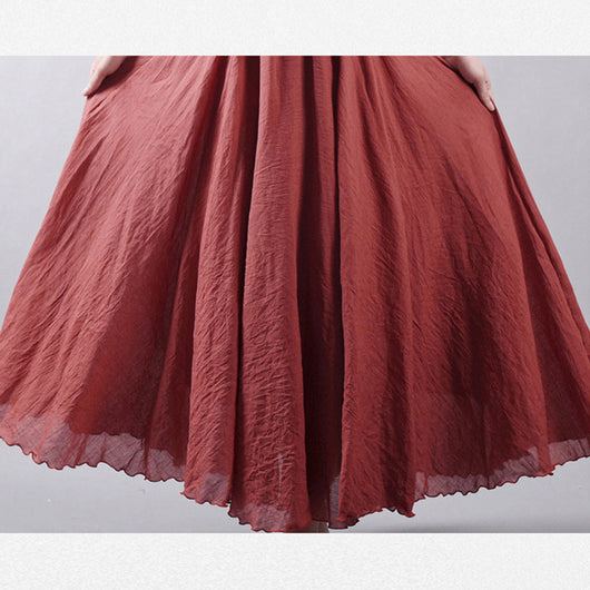 Falda de Algodón y Lino Fluida - Perfecta para Viajes y Playa - Image 11