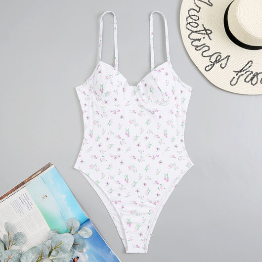 Traje de Baño Enterizo con Aro Estampado Floral - Image 2