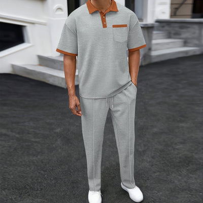 Traje Casual de Dos Piezas con Solapa Texturizada y Pantalón Corto - Image 16
