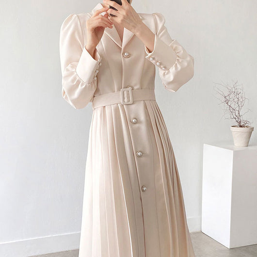 Vestido Camisero Entallado Cintura Francesa para Primavera - Image 9