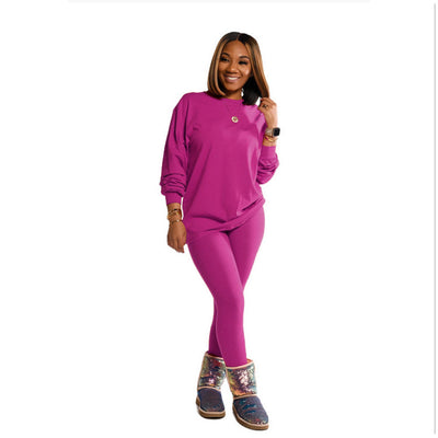 Conjunto Deportivo de Sudadera y Pantalón Liso de Manga Larga - Image 2