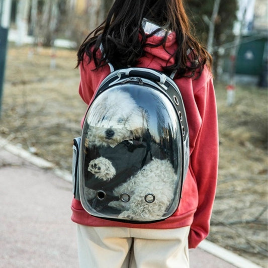 Mochila Transportadora Transparente Expandible para Mascotas