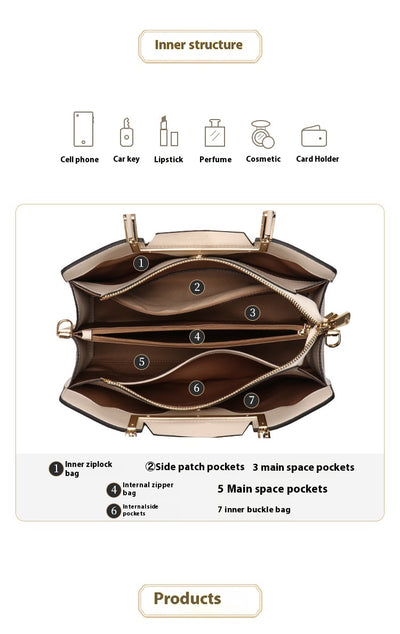 Bolso Diana de Cuero con Bordado de Peonía y Mariposa - Gran Capacidad - Image 16