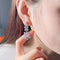 Aretes de Plata con Corte Diamante Flor de Hielo Rectangular