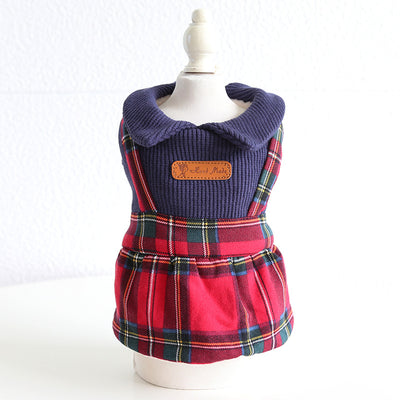 Falda Escocesa con Cuello Tipo Uniforme para Gatos - Image 7