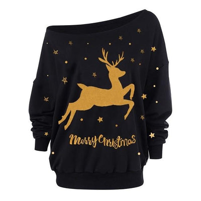 Playera Navideña Estampada para Mujer - Manga Larga Casual - Image 7
