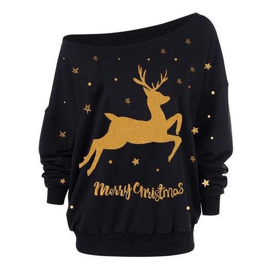 Playera Navideña Estampada para Mujer - Manga Larga Casual - Image 7