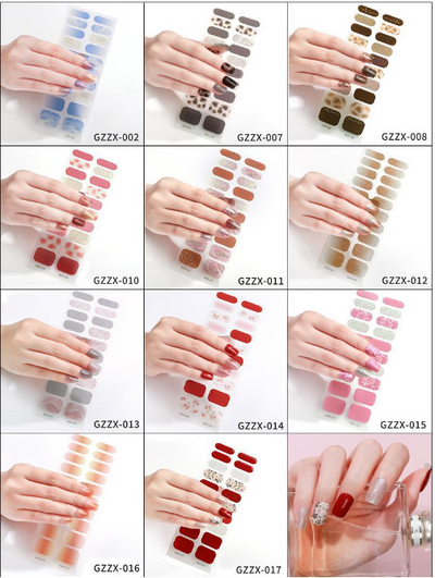 Stickers de Uñas de Gel Coreano Mariposa Bronceado Resistente al Agua con Luz UV - Image 17