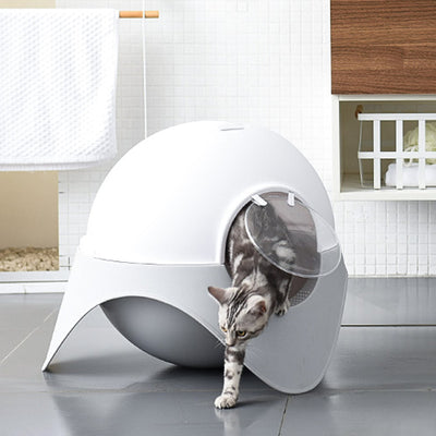Arenero Cerrado Tipo Iglú UFO Grande para Gatos - Image 3