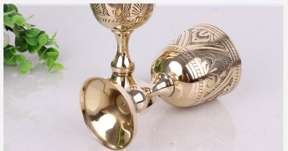 Copa de Vino Tinto de Cobre Macizo - Elegancia y Durabilidad Premium