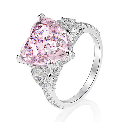 Anillo de Diamante Carbono Plata Clásico Elegante - Image 5