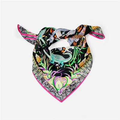 Pañuelo de Seda Estampado Cuadrado para Mujer - Image 6