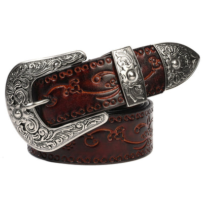 Cinturón de Cuero Grabado Estilo Mongol con Personalización Artesanal - Image 6