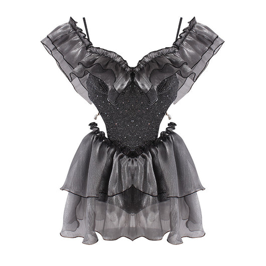 Traje de Baño Enterizo Plus Size con Volantes y Perlas - Image 14