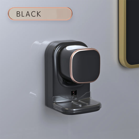 Black automatic toothpaste dispenser with rose gold trim, wall-mounted with sensor for hands-free use. - Image 7