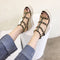 Zapatos Plataforma Romana con Tacón Alto y Detalles Perlados