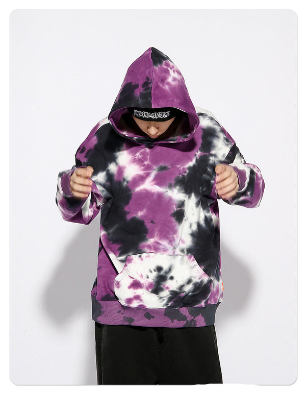 Sudadera Tie Dye Holgada con Capucha - Algodón Terry para Hombre