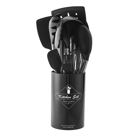 Set de Utensilios de Cocina en Silicona con Mango de Acero Inoxidable - Image 6