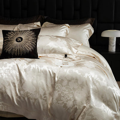 Juego de Cama Jacquard de Seda Premium Densidad Alta - Diseño Minimalista - Image 8